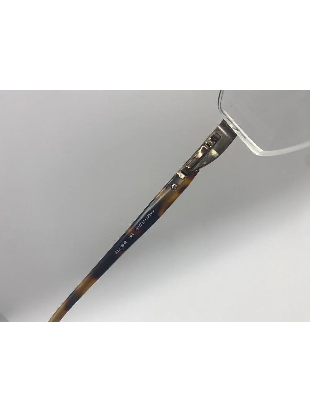 ELLE EL13392 BR Semi Rimless Eyeglasses Frames 52□17 135mm Tortoise Temples